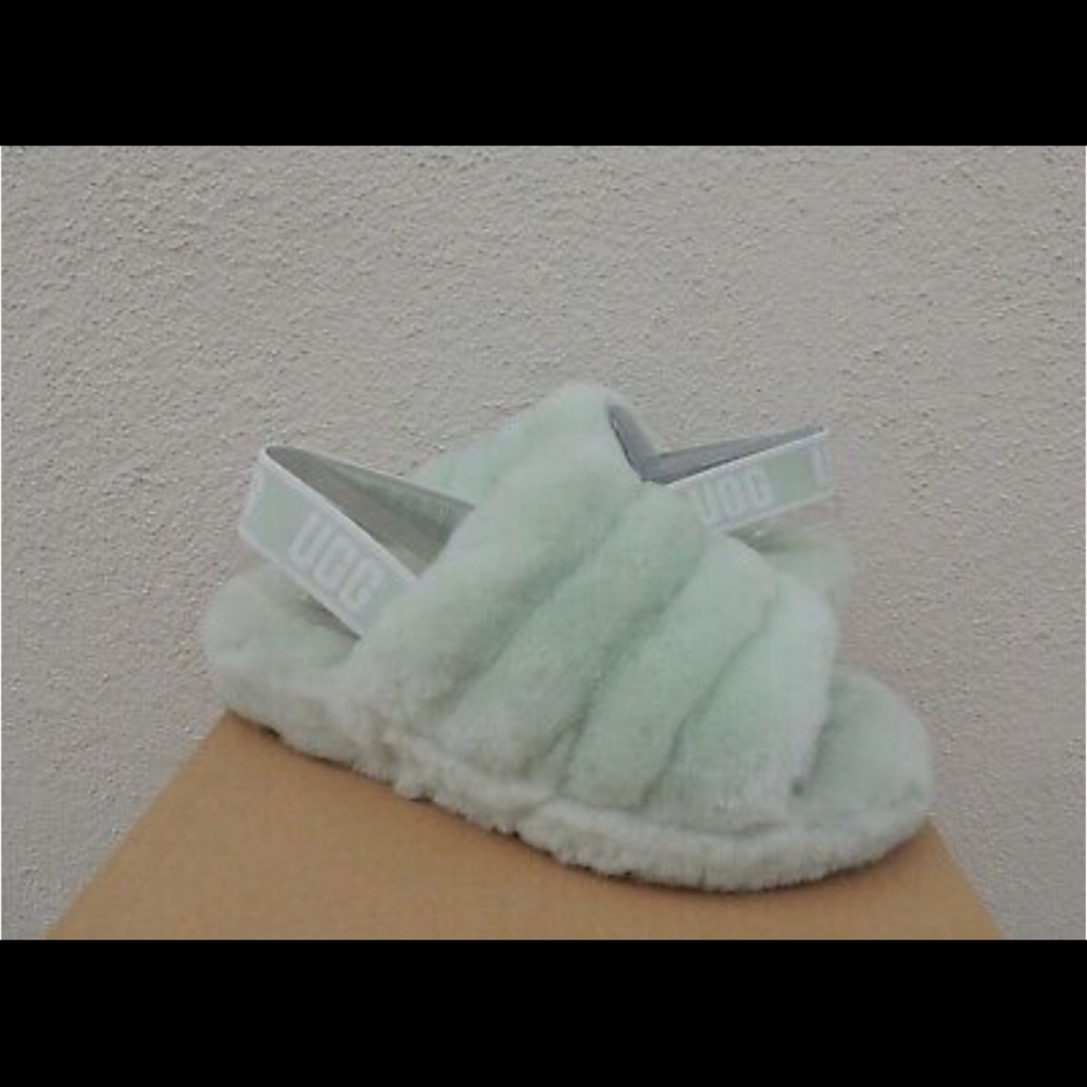 Retro Mint UGG Fluff Yeah Slides